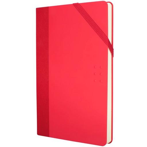 MILAN - LIBRETA PAPERBOOK MEDIANA 208 PAG. CIERRE CON GOMA 21X14,6X1,6 CM COLOURS ROJO -PACK 5U- (Ref.57051CLR)