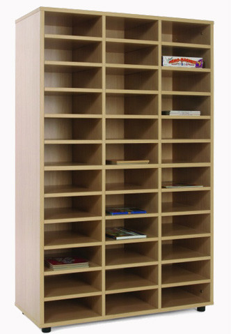 MOBEDUC - MUEBLE MEDIO CASILLERO 36 CASILLAS HAYA (Ref.600312HP18)