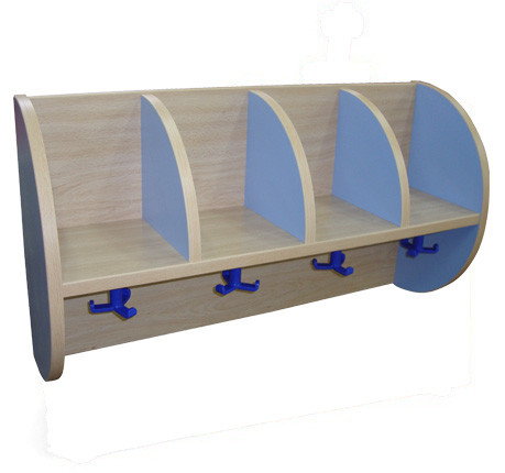 MOBEDUC - MUEBLE PERCHERO &quot;QUESITOS&quot; 4 CASILLAS 800 HAYA (Ref.600619H19)