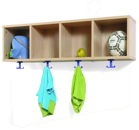 MOBEDUC - MUEBLE PERCHERO 4 CASILLAS 120-30 HAYA (Ref.600606H18)