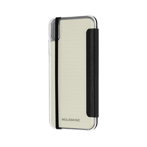 MOLESKINE - funda para teléfono móvil 16,5 cm (6.5&quot;) Folio Negro, Transparente (Ref.ET9CBPXSMCLR)