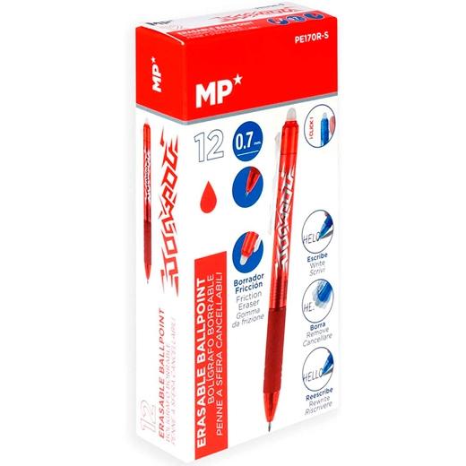 MP - BOLIGRAFO BORRABLE RETRÁCTIL CLICK SYSTEM 0.7MM ROJO (Ref.PE170R-S)