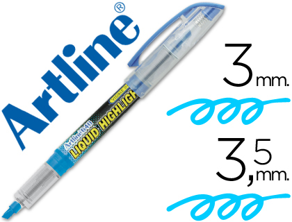 ARTLINE - ROTULADOR FLUORESCENTE EK-640 AZUL -PUNTA BISELADA (Ref.EK-640-AZ)