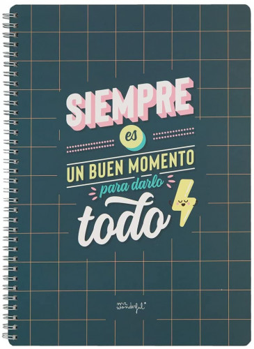 MR. WONDERFUL - LIBRETA - SIEMPRE ES BUEN MOMENTO PARA DARLO TODO MR WONDERFUL (Ref.WOA11049ES)