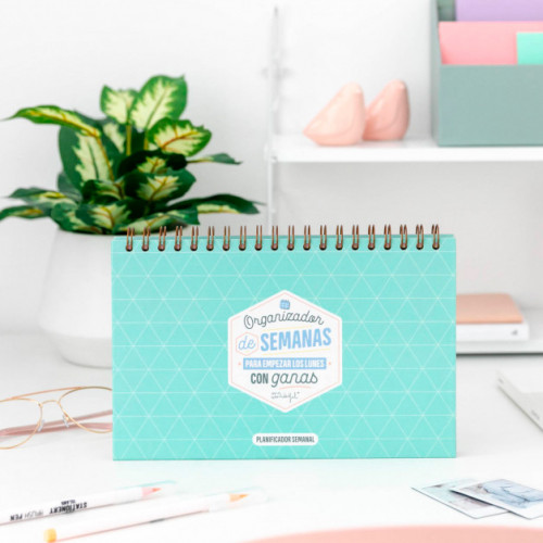 MR. WONDERFUL - PLANIFICADOR ATEMPORAL ORGANIZADOR DOBLE ESPIRAL &quot;PARA EMPEZAR LOS LUNES CON GANAS&quot; MR.WONDERFUL (Ref.WOA09469ES)