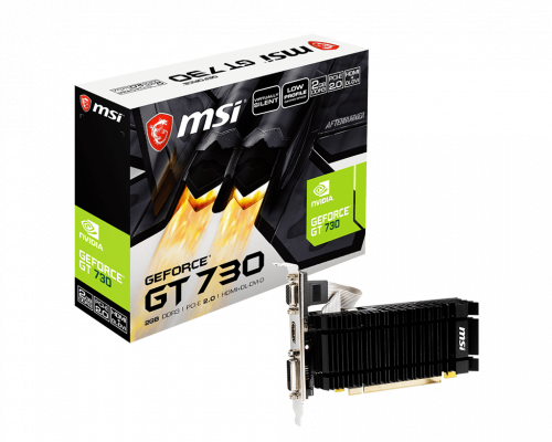 MSI - N730K-2GD3H/LPV1 tarjeta gráfica NVIDIA GeForce GT 730 2 GB GDDR3 (Ref.912-V809-3861)