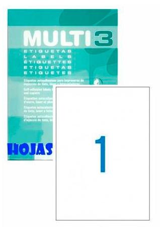 MULTI-3 - ETIQUETAS 210X297 100 HOJAS (Ref.4714)