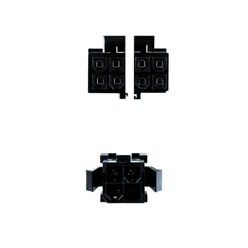 NANOCABLE - CABLE ALIM., 4PIN/H-4+4PIN/M, 15CM () (Ref.10.19.1401)