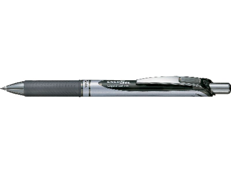 PENTEL - Boligrafo gel Energel retráctil Negro Trazo 0.35 mm Grip de caucho (Ref.BL77-A)