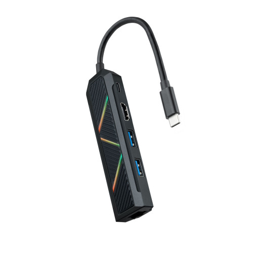 NANOCABLE - Hub USB-C 5 en 1 USB-A+USB-C+HDMI+RJ45 (Ref.10.16.0501)