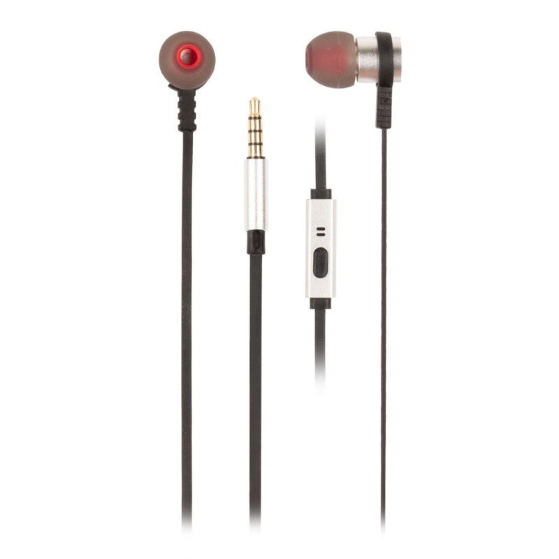 NGS - Auriculares metálicos cplano 1.2m Plata (Ref.CROSSRALLYSILVER)