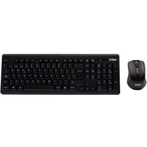 NILOX - COMBO TECLADO + RATÓN INALÁMBRICO NEGRO (Ref.NXKMWE0001)