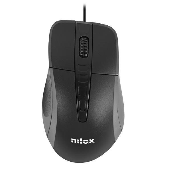 NILOX - RATÓN CABLE USB 1000PPP NEGRO (Ref.MOUSB1001)