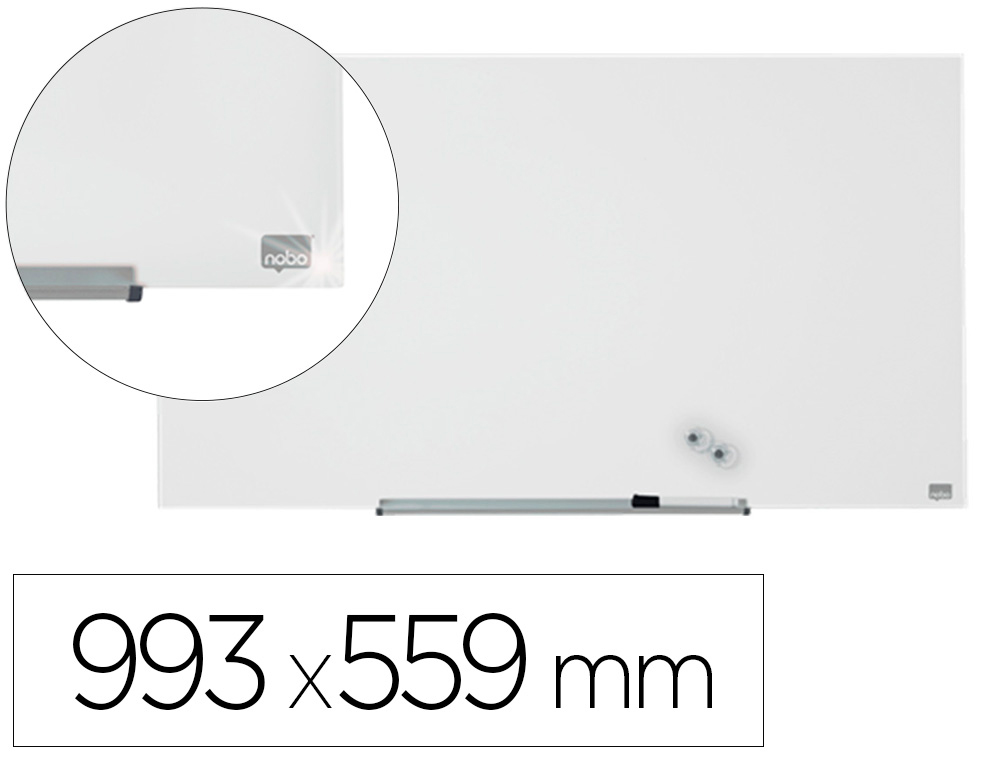 NOBO - PIZARRA BLANCA IMPRESSION PRO CRISTAL 45&quot; MAGNETICA 993X559 MM (Ref.1905176)