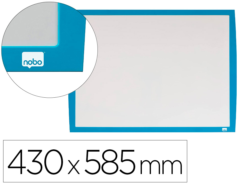 NOBO - PIZARRA BLANCA MAGNETICA MARCO AZUL 430X585 MM (Ref.2104176)
