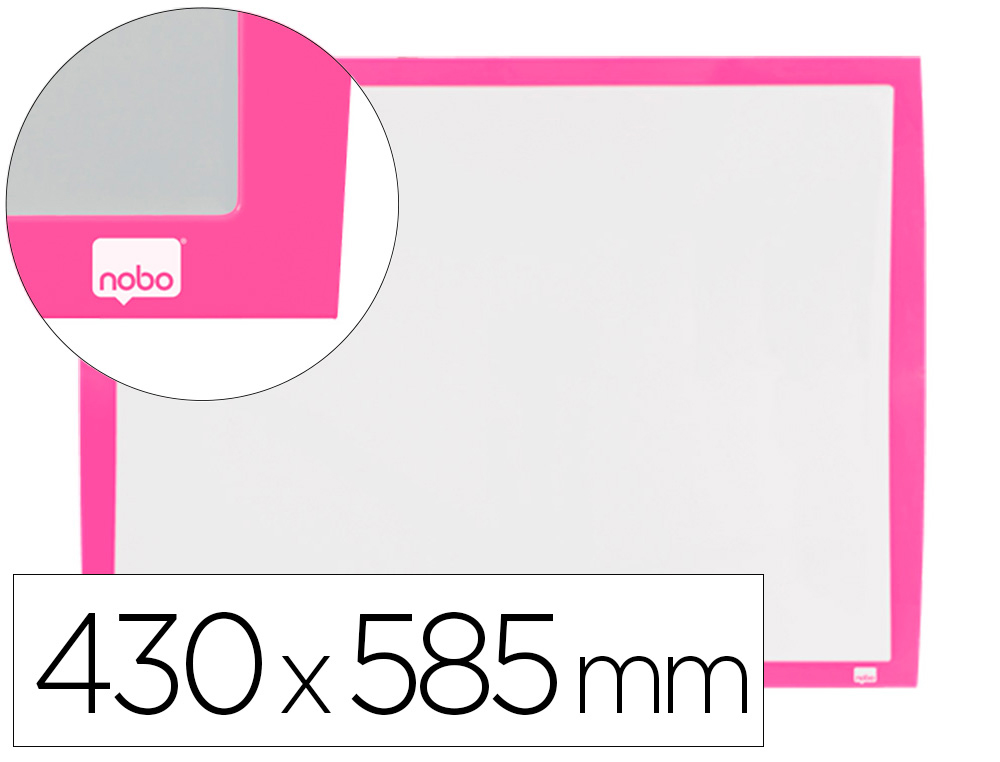 NOBO - PIZARRA BLANCA MAGNETICA MARCO FUCSIA 430X585 MM (Ref.2104177)