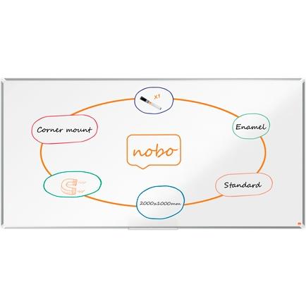 NOBO - PIZARRA BLANCA MAGNETICA PREMIUM PLUS VITRIFICADA MARCO ALUMINIO 200x100 cm (Ref.1915150)
