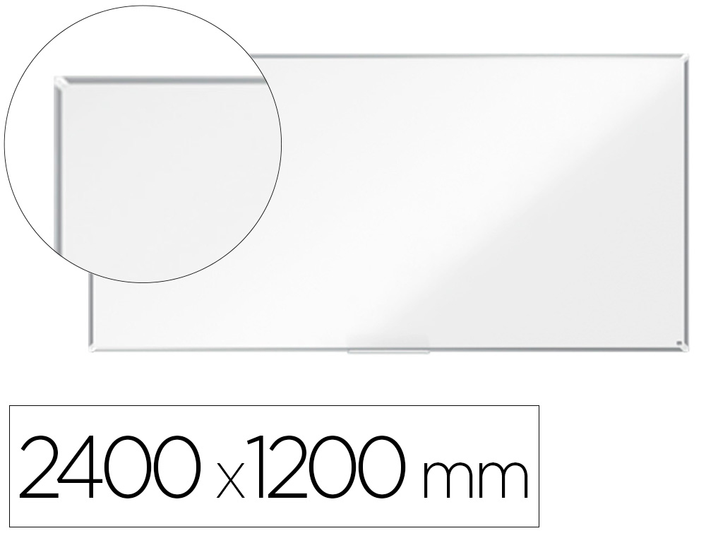 NOBO - PIZARRA BLANCA PREMIUM PLUS ACERO LACADO MAGNETICA 2400X1200 MM (Ref.1915163)