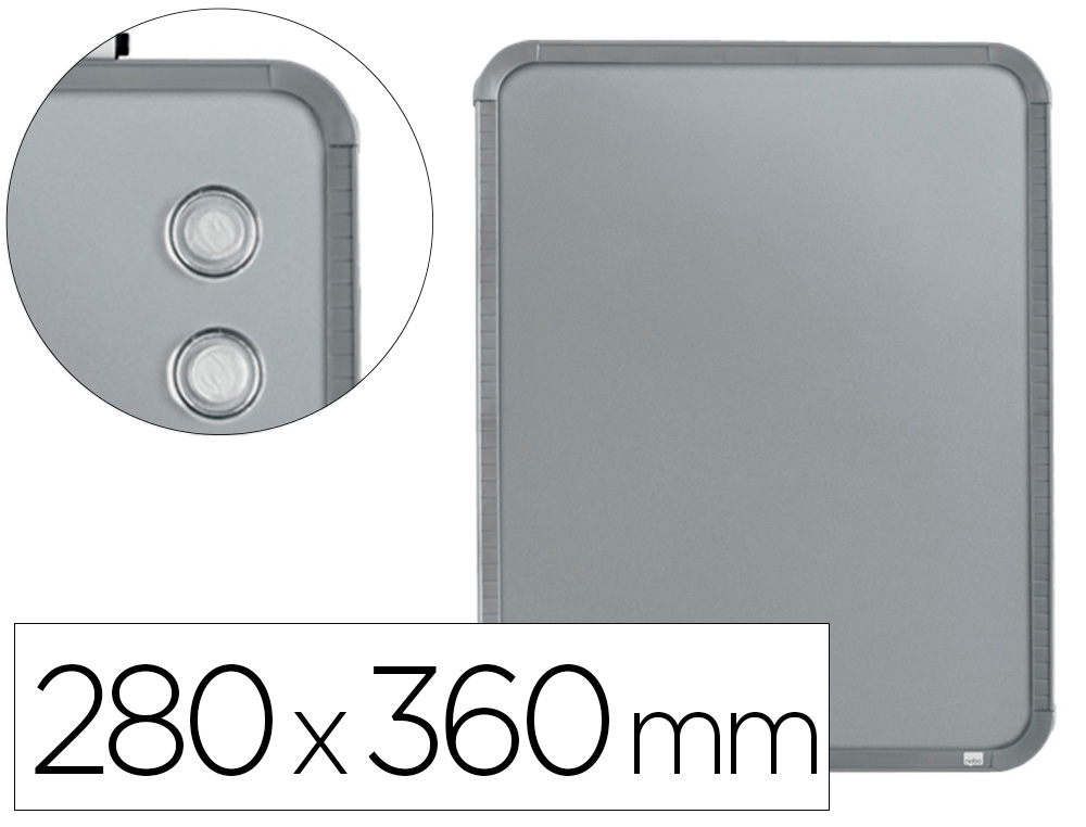 NOBO - PIZARRA MAGNETICA PARA EL HOGAR ACERO MARCO SLIM PLATA 280X360 MM (Ref.QB05442CD)