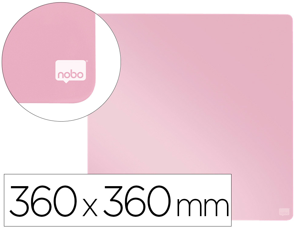 NOBO - PIZARRA MAGNETICA PARA EL HOGAR COLOR ROSA 360X360 MM (Ref.1915623)
