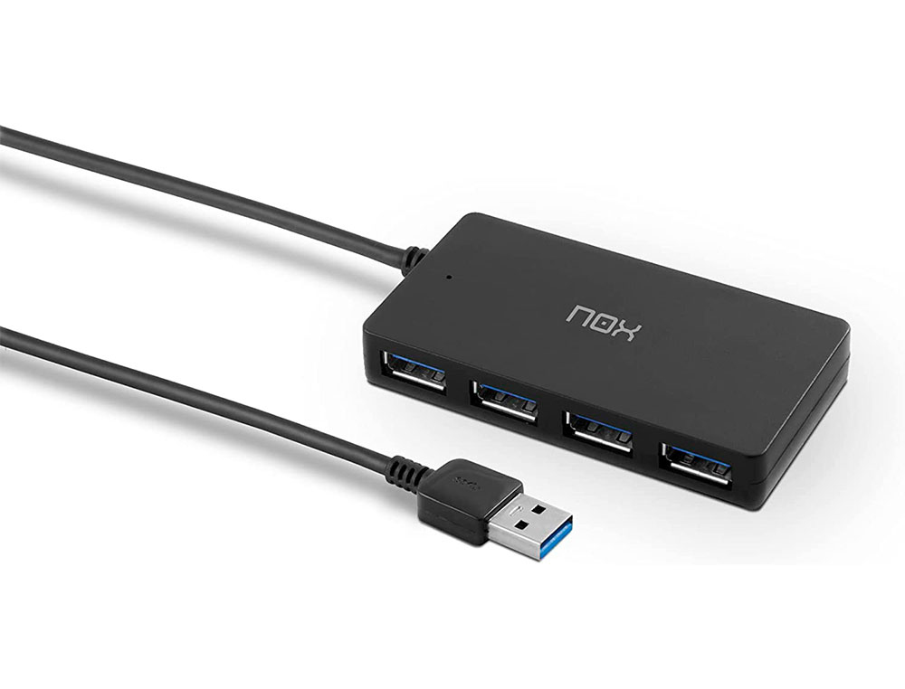 NOX - hub de 4 puertos usb 3.0 (Ref.NXLITEHUBONE)