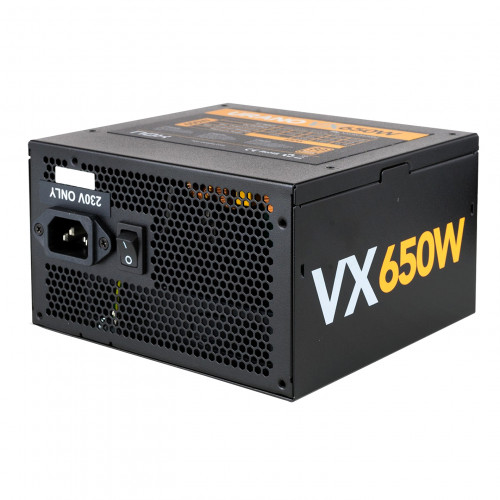 NOX - Urano VX Bronze Edition unidad de fuente de alimentación 650 W 20+4 pin ATX ATX Negro, Naranja (Ref.NXURVX650BZ)