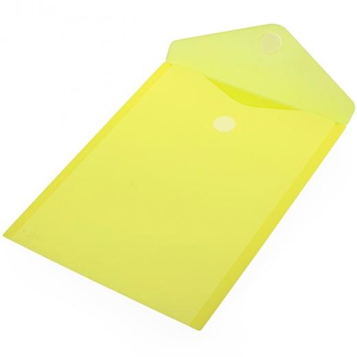 OFFICE BOX - CARPETA SOBRE CIERRE C/VELCRO CLASSIC A4+ VERTICAL PLÁSTICO AMARILLO TRANSLÚCIDO (Ref.90053)