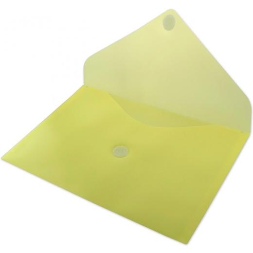 OFFICE BOX - CARPETA SOBRE CIERRE C/VELCRO CLASSIC A5 APAISADO PLÁSTICO AMARILLO TRANSLÚCIDO (Ref.90453)