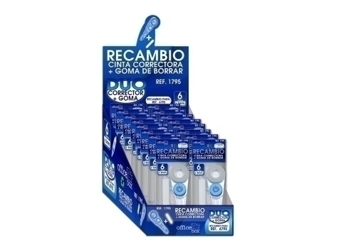 Corrector de cinta con recambio Office Box D6793