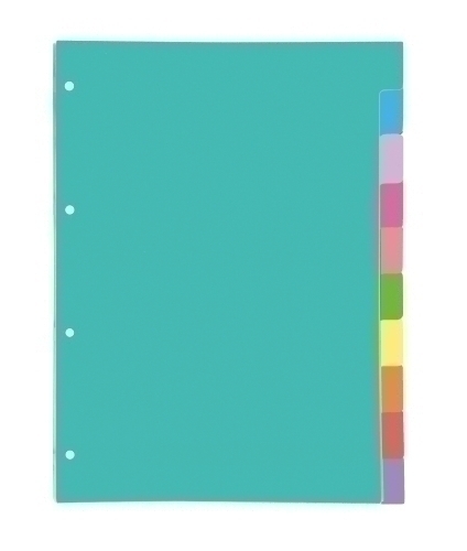 OXFORD - SEPARADORES CARTULINA A4 10 ps. (Ref.400149957)