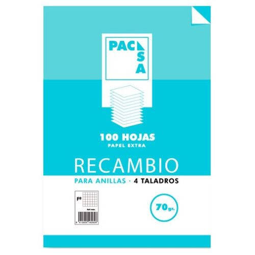 PACSA - RECAMBIO Fº 100h 70g 4 TALADROS CUADRIC.4x4 (Ref.21211)