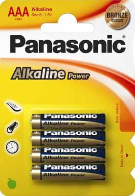PANASONIC - PILAS ALKALINE POWER AAA LR03 BLISTER DE 4 (Ref.LR3/4BP AP)