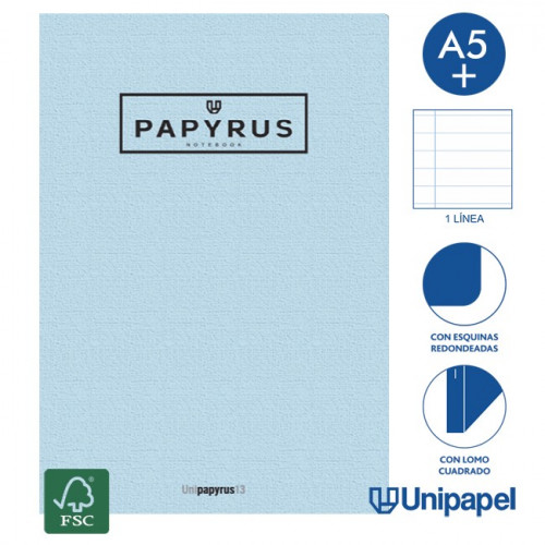 PAPYRUS - LIBRETA A5+ 48h 90g GOFRADA HORIZONTAL COL.SUR. (Ref.88430699)