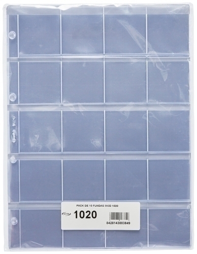 PARDO - FUNDA para ALBUM de MONEDAS 20 aloj. (Ref.102000)