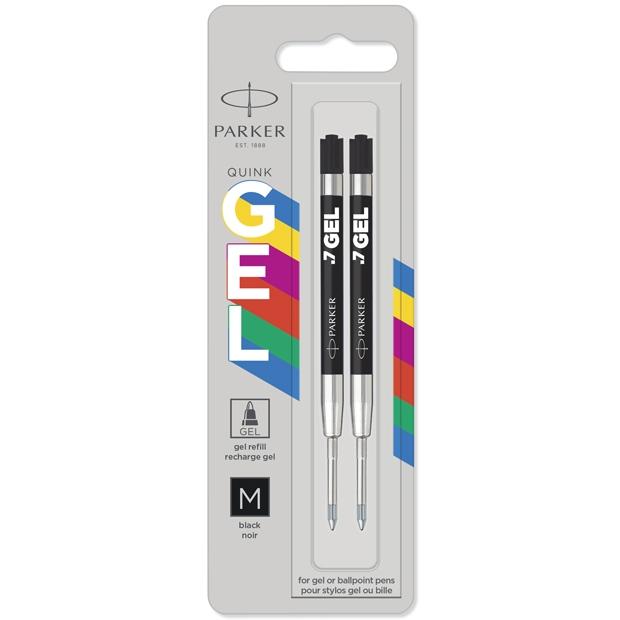 PARKER - RECAMBIO JOTTER PUNTA MEDIA GEL NEGRO BLISTER -2U- (Ref.2136231)