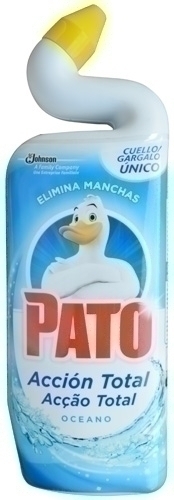 PATO - LIMPIADOR DE INODORO AZUL ACCION TOTAL OCEANO 750 ml (Ref.402073)