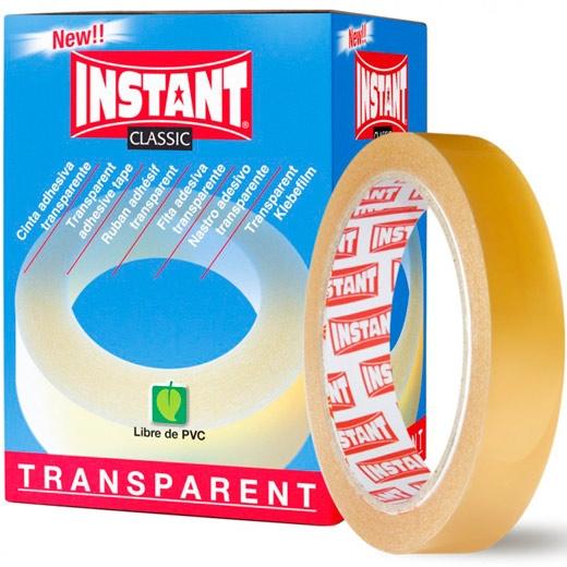 PLAYCOLOR - INSTANT CINTA ADHESIVA ROLLO 66MX19MM TRANSPARENTE (Ref.62201)