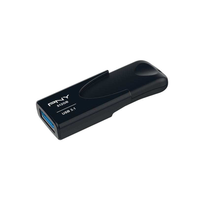 PNY - Attache 4 unidad flash USB 512 GB USB tipo A 3.2 Gen 1 (3.1 Gen 1) Negro (Canon L.P.I. 0,24€ Incluido) (Ref.FD512ATT431KK-EF)