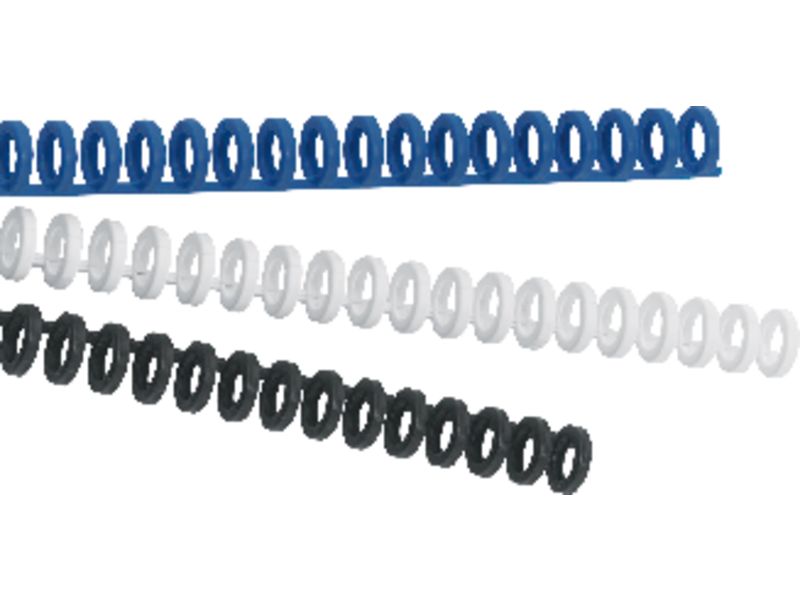 GBC - Canutillos Ibiclick 50ud Negro Lomo 12mm Polipropileno (Ref.388064E)