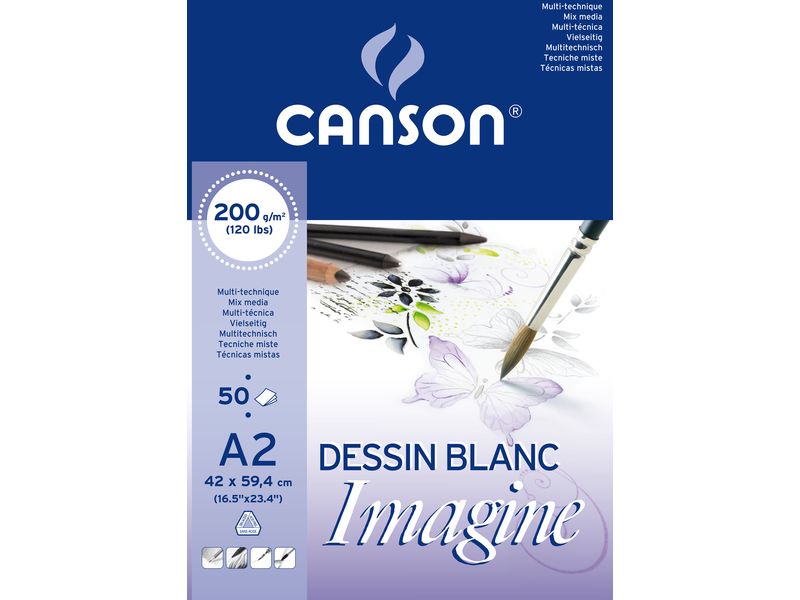 CANSON - Bloc IMAGINE 50 HOJAS 200G. A2 (Ref.200006003)