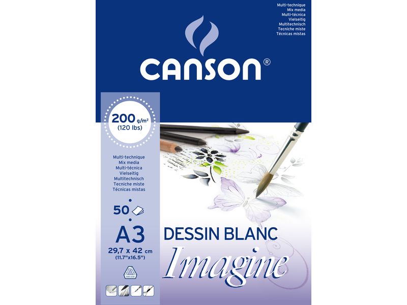 CANSON - Bloc IMAGINE 50 HOJAS 200G. A3 (Ref.200006007)