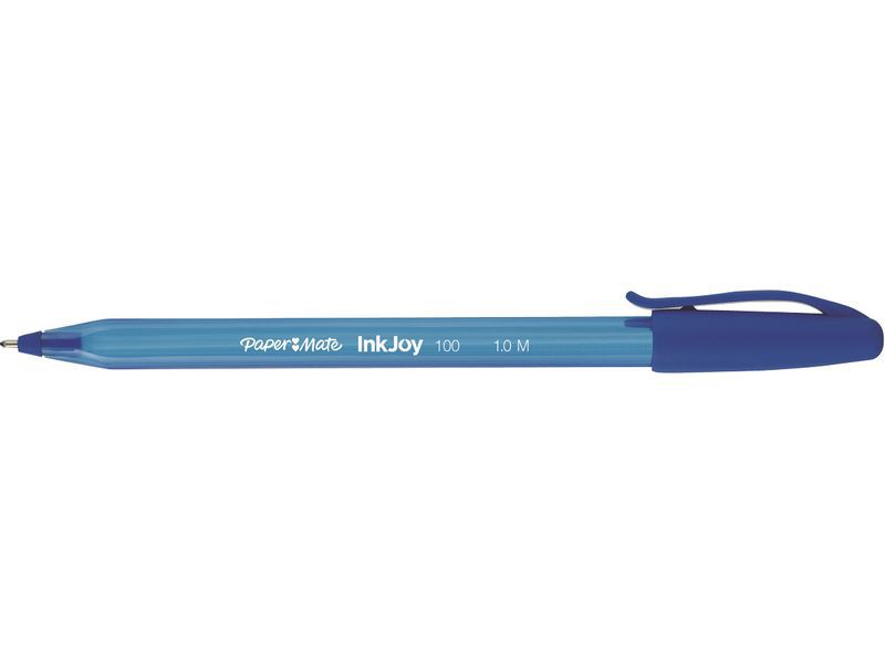 PAPER MATE - Boligrafo Inkjoy 100 Azul Trazo 0.4 mm Ergonómico triangular (Ref.S0957130)