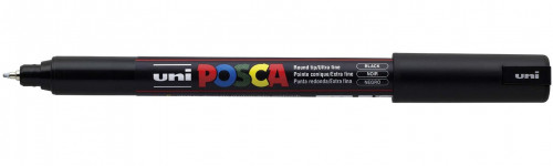 POSCA - MARCADOR T.OPACA NO PERM. UNI 0,7 EF (PC-1MR) NEGRO (Ref.265272000/089862000)