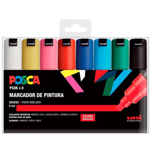 POSCA - MARCADOR T.OPACA NO PERM. UNI 8,0 (PC-8K) BOLSA de 8 (Ref.182634264)