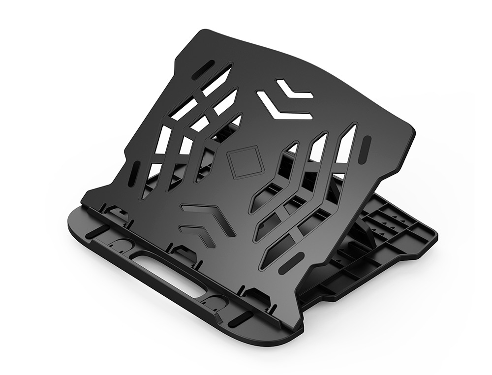 Q-CONNECT - SOPORTE PARA PORTATIL HASTA 17" AJUSTABLE 7 ANGULOS DIFERENTES COLOR NEGRO 260X280X60 MM (Ref.KF14469)