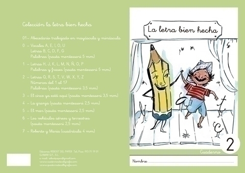 REBOST - CUADERNO (CAS.) LA LETRA BIEN HECHA &quot;MINUSCULAS&quot; Nº 2 (Ref.MIN.Nº2)
