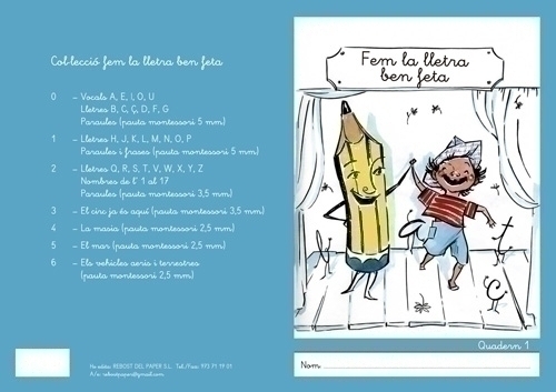 REBOST - CUADERNO (CAT.) FEM LA LLETRA BEN FETA "MINUSCULAS" Nº 1 (Ref.MIN.Nº1-CAT)