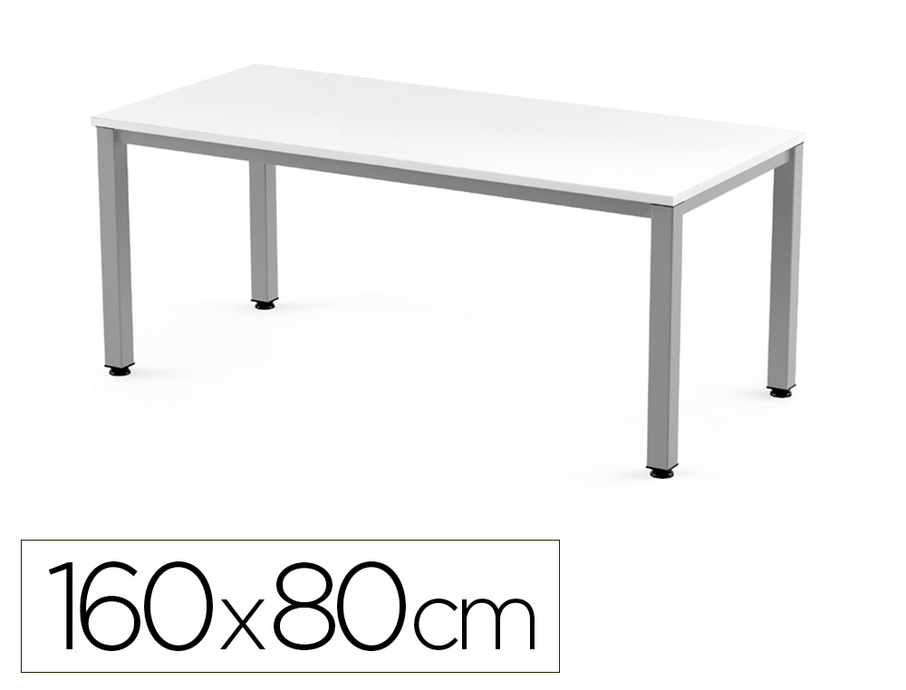 ROCADA - MESA EXECUTIVE 160x80 ESTRUCTURA ALUMINIO TABLERO MELAMINA BLANCO (Ref.2002AD04)