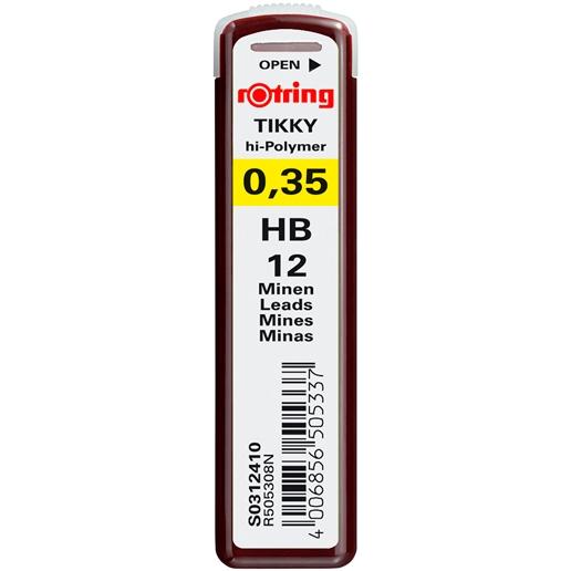 ROTRING - ESTUCHE DE 12 MINAS 0,35MM DUREZA HB (Ref.S0312410)