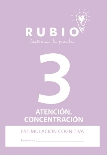 RUBIO - CUADERNO A4 ESTIMULACION COGNITIVA ATENCION Nº 3 (Ref.ECA3)